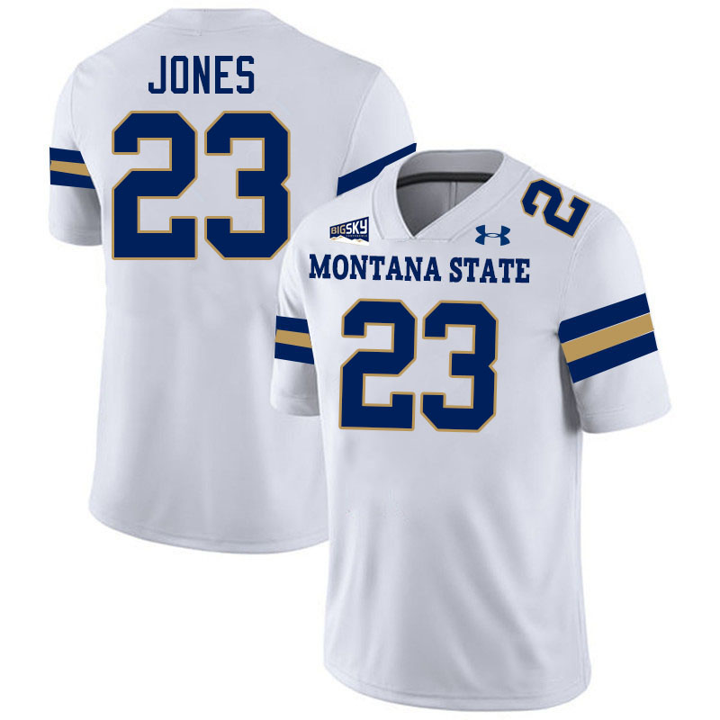 Montana State Bobcats #23 Adam Jones College Football Jerseys,Uniforms Stitched-White
